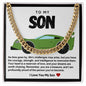 Son Cuban Chain Necklace- Green Sports Car