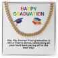 Happy Graduation Cuban Link Necklace