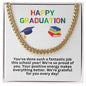 Happy Graduation Cuban Link Necklace