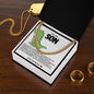 Son Cuban Chain Necklace- Green Dinosaur