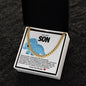 Son Cuban Chain Necklace- Blue Dinosaur