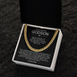 To Godson from God Parent Cuban Link Chain