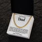 To My Amazing Dad Cuban Link Chain Necklace