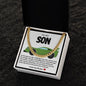 Son Cuban Chain Necklace- Green Sports Car