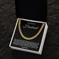 To My Handsome Husband Cuban Chain Necklace