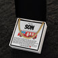 Son Cuban Chain Necklace- Firetruck