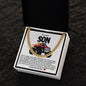Son Cuban Chain Necklace- Red Pick Up Monster Truck