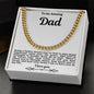 To My Amazing Dad Cuban Link Necklace