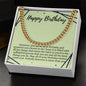 Happy Birthday Cuban Link Chain Necklace