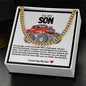 Son Cuban Chain Necklace- Red Monster Truck