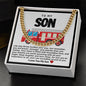 Son Cuban Chain Necklace- Firetruck