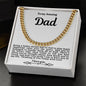 To My Amazing Dad Cuban Link Chain Necklace