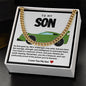 Son Cuban Chain Necklace- Green Sports Car