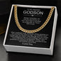 To Godson from God Parent Cuban Link Chain