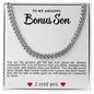Bonus Son Cuban Link Necklace