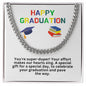 28 Happy Graduation Cuban Link Necklace
