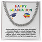 Happy Graduation Cuban Link Necklace