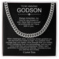 To Godson from God Parent Cuban Link Chain