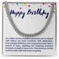 Happy Birthday Cuban Link Chain