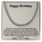 Happy Birthday Cuban Link Chain