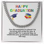 25 Happy Graduation Cuban Link Necklace