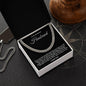 To My Handsome Husband Cuban Chain Necklace