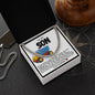 Son Cuban Chain Necklace- Blue And Yellow Dump Truck