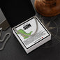 Son Cuban Chain Necklace- Green Dinosaur