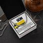 Son Cuban Chain Necklace- Yellow Dump Truck