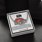 Son Cuban Chain Necklace- Red Monster Truck