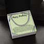 Happy Birthday Cuban Link Chain Necklace