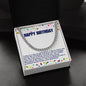 Happy Birthday Cuban Link Chain Necklace