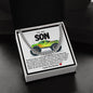 Son Cuban Chain Necklace- Yellow Green Monster Truck