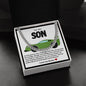 Son Cuban Chain Necklace- Green Sports Car