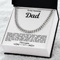 To My Amazing Dad Cuban Link Necklace