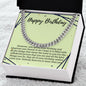 Happy Birthday Cuban Link Chain Necklace