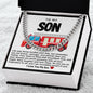 Son Cuban Chain Necklace- Firetruck