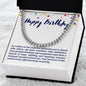 Happy Birthday Cuban Link Chain