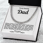 To My Amazing Dad Cuban Link Chain Necklace