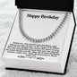 Happy Birthday Cuban Link Chain