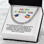 Happy Graduation Cuban Link Necklace