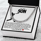 Son Cuban Chain Necklace- Baseball