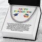 Happy Graduation Cuban Link Necklace