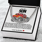 Son Cuban Chain Necklace- Red Monster Truck