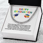 Happy Graduation Cuban Link Necklace