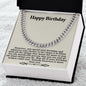 Happy Birthday Cuban Link Chain