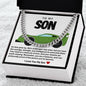 Son Cuban Chain Necklace- Green Sports Car