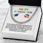 32 Happy Graduation Cuban Link Necklace