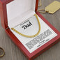 To My Amazing Dad Cuban Link Necklace