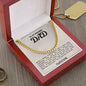 To My Amazing Dad Cuban Link Chain Necklace